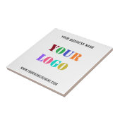 会社のカスタムロゴ文字セラミックタイルギフト タイル (側面)