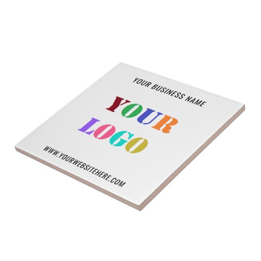 会社のカスタムロゴ文字セラミックタイルギフト タイル (側面)
