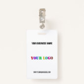 会社のカスタムロゴ文字名ビジネスバッジ バッジ (裏面クリップ)