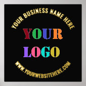 会社のカスタムロゴ文字業務フォイルプリント 箔ポスター (正面)