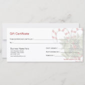 会社のギフト証明書キャンディキャン&グリーンボウ (裏面)