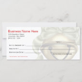 会社のギフト証明書金ゴールドベルグリーンリボン (裏面)