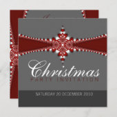 会社のクリスマススタイリッシュ招待状 招待状 (正面/裏面)