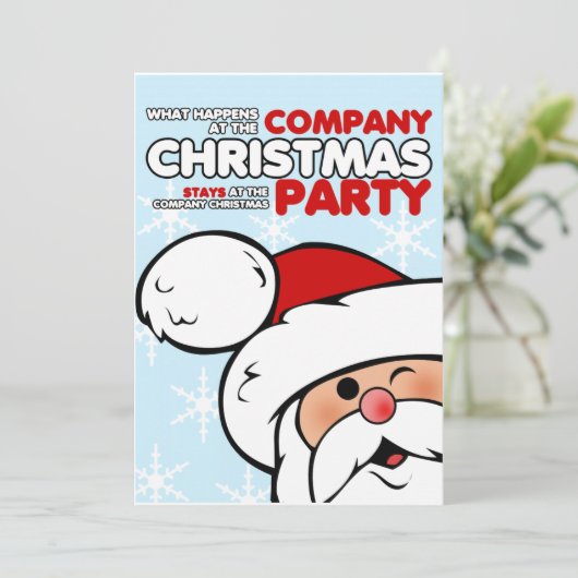 会社のクリスマスパーティの招待状 招待状 (スタンド正面)