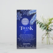 会社のクリスマスパーティーのロゴパーソナライズされた サンキューカード (スタンド正面)