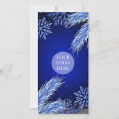 会社のクリスマスパーティーのロゴパーソナライズされた サンキューカード (裏面)