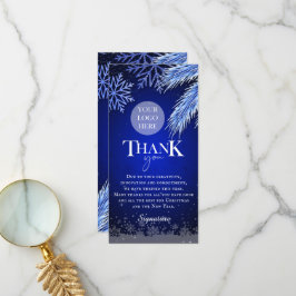 会社のクリスマスパーティーのロゴパーソナライズされた サンキューカード