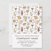 会社のクリスマスパーティーカクテルパターン 招待状 (正面)
