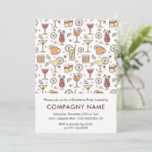 会社のクリスマスパーティーカクテルパターン 招待状 (スタンド正面)