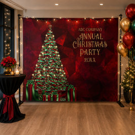 会社のクリスマスパーティーフォトブース背景幕 タペストリー