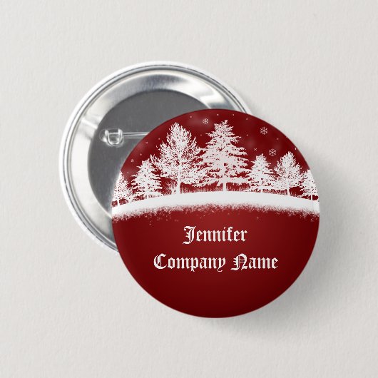 会社のクリスマスパーティー名タグボタン 缶バッジ (正面&裏面)