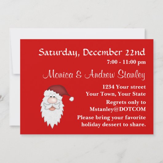 会社のクリスマスパーティー 招待状 (裏面)