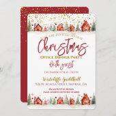 会社のクリスマスパーティー 招待状 (正面/裏面)