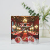 会社のクリスマス華美ディナーパーティー 招待状 (スタンド正面)