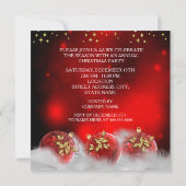 会社のクリスマス華美ディナーパーティー 招待状 (裏面)