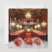 会社のクリスマス華美ディナーパーティー 招待状 (正面)