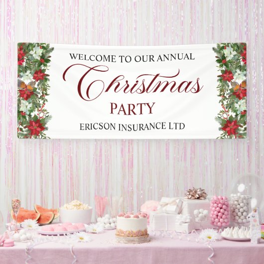 会社のクリスマス・パーティーのご案内 横断幕 (パーティー)