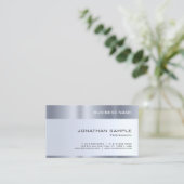 会社のシンプルテンプレートシルバー独自の作成 名刺 (スタンド正面)