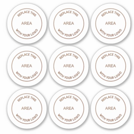 会社のシートにビジネスロゴ9 シール (正面)