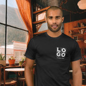 会社のスクエアロゴと会社名 Tシャツ