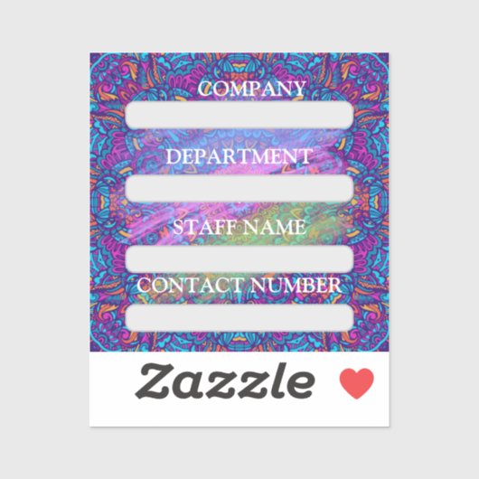 会社のスタッフラベルシール シール (シート)