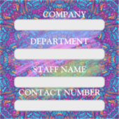 会社のスタッフラベルシール シール (正面)