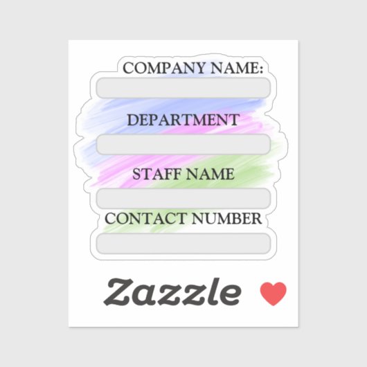 会社のスタッフラベルシール シール (シート)
