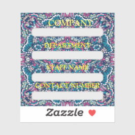 会社のスタッフラベルシール シール