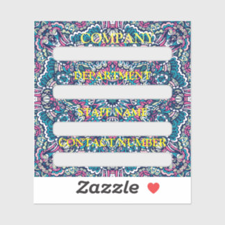 会社のスタッフラベルシール シール