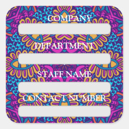 会社のスタッフラベルシール スクエアシール