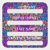 会社のスタッフラベルシール スクエアシール (正面)