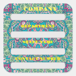 会社のスタッフラベルシール スクエアシール