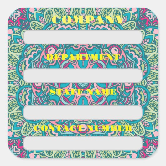 会社のスタッフラベルシール スクエアシール (正面)