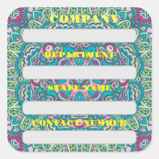 会社のスタッフラベルシール スクエアシール