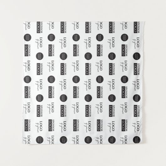 会社のスポンサーロゴカスタムの手順と繰り返し タペストリー (正面(横))