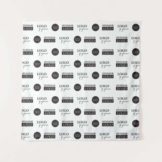 会社のスポンサーロゴカスタムの手順と繰り返し タペストリー (正面)