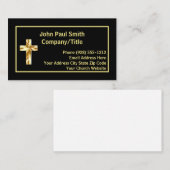 会社のタイトルクラスの黒い名刺 名刺 (正面/裏面)