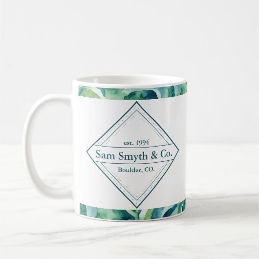 会社のデザイン コーヒーマグカップ (左)