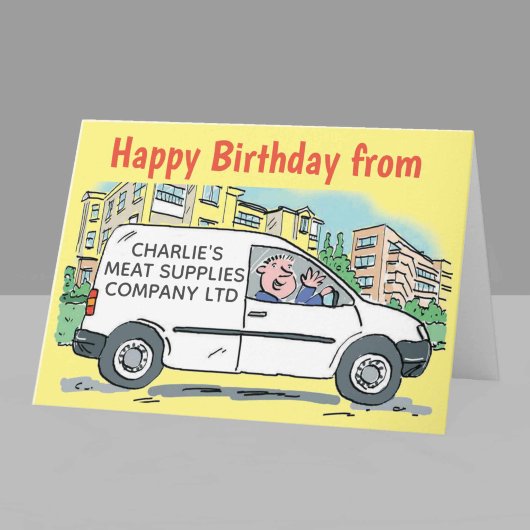 会社のバンカードに名前を付けた肉屋のビジネス カード