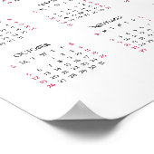 会社のパーソナライズされたビジネスロゴ2025カレンダー ポスター (角)