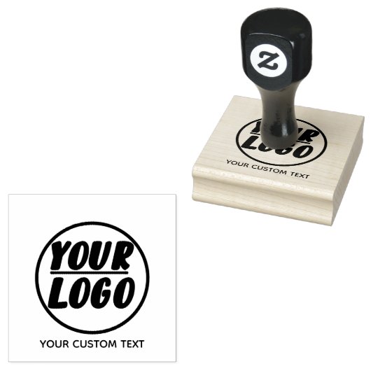 会社のパーソナライズされたロゴひな形 ラバースタンプ (押印)