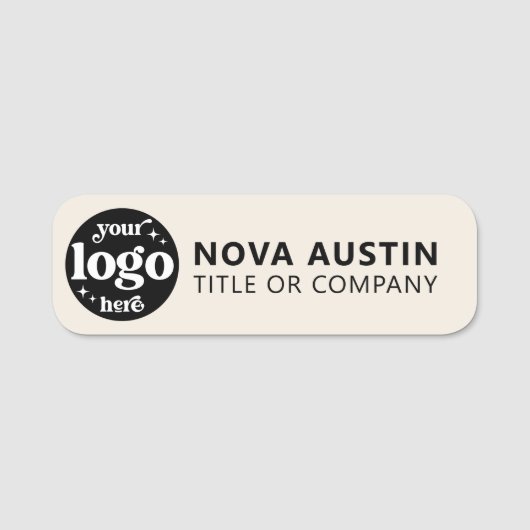 会社のパーソナライズされたロゴ従業員の磁気またはピン 名札 (正面)