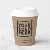 会社のビジネスのロスタイリッシュゴ素朴クラフト 紙コップ (正面)