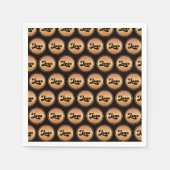 会社のビジネスカスタム金ゴールドロゴパターンの追加 スタンダードカクテルナプキン (正面)