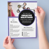 会社のビジネスフライヤー チラシ (手)