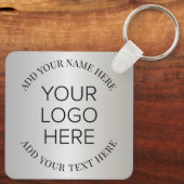 会社のビジネスロゴのプロモーションシルバー キーホルダー (裏面)