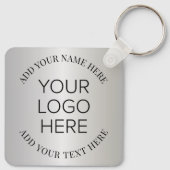 会社のビジネスロゴのプロモーションシルバー キーホルダー (裏面)