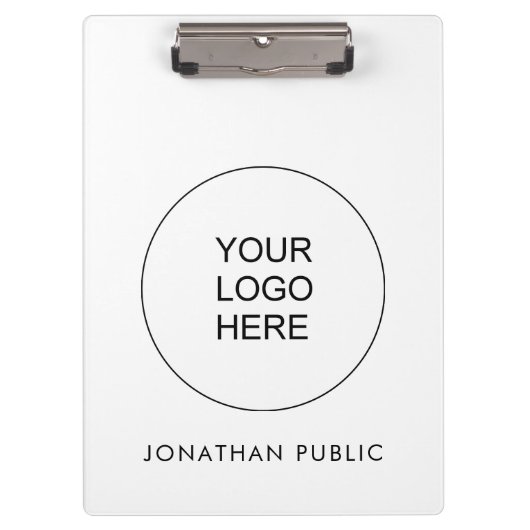 会社のビジネスロゴをここに追加 クリップボード (正面)