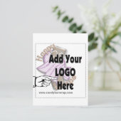 会社のビジネスロゴを追加する ポストカード (スタンド正面)