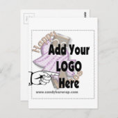 会社のビジネスロゴを追加する ポストカード (正面/裏面)